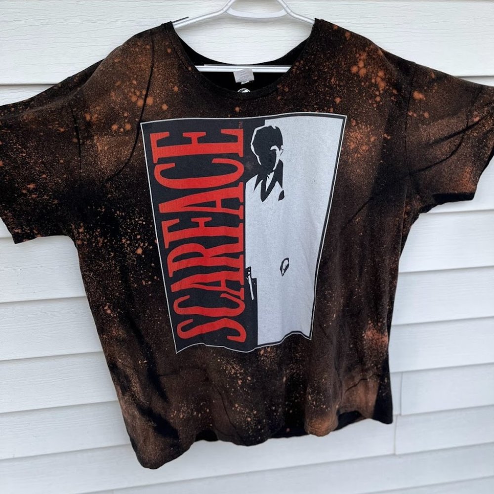 Upcycled Universal Studios Scarface Distressed Te… - image 1